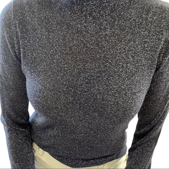 525 America Lightweight Blue Sparkly Turtleneck S - Picture 3 of 5